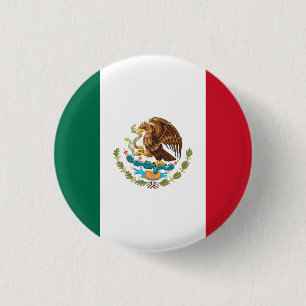 National flag of Mexico 1 Inch Round Button