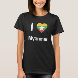 National Flag of Myanmar souvenir for men women T-Shirt