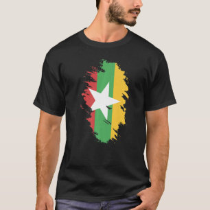 National Flag of Myanmar souvenir for men women T-Shirt