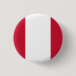 National flag of Peru 1 Inch Round Button