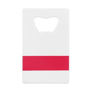 National Flag of Poland - Rzeczpospolita Polska Credit Card Bottle Opener