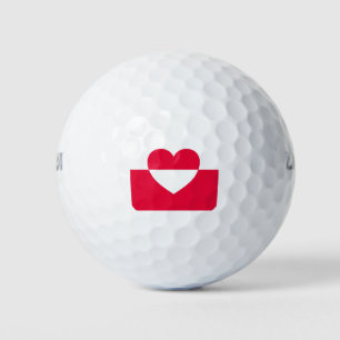 National Flag of Poland - Rzeczpospolita Polska Golf Balls