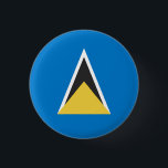 National flag of Saint Lucia 1 Inch Round Button<br><div class="desc">National flag of Saint Lucia</div>