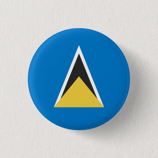 National flag of Saint Lucia 1 Inch Round Button (Front)