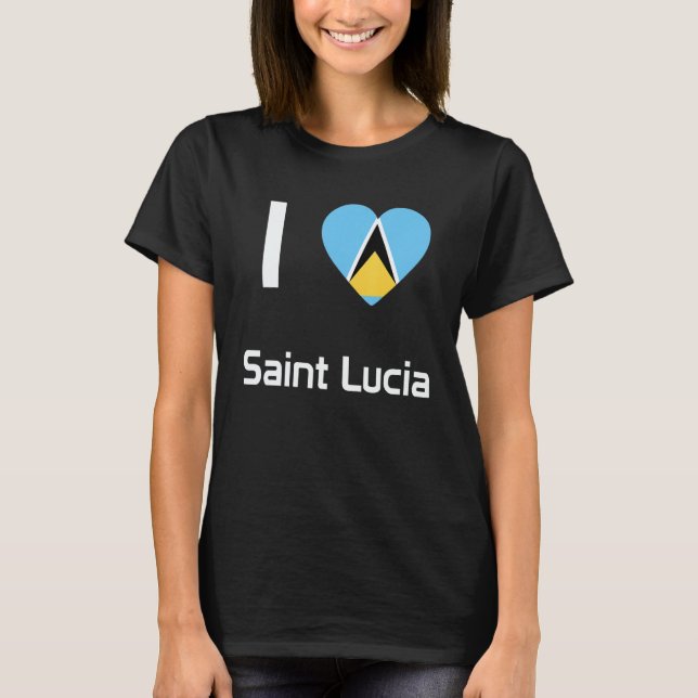National Flag of Saint Lucia souvenir   for men wo T-Shirt (Front)