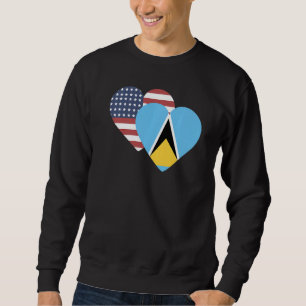 National Flag of Saint Lucia souvenir for men wom Sweatshirt