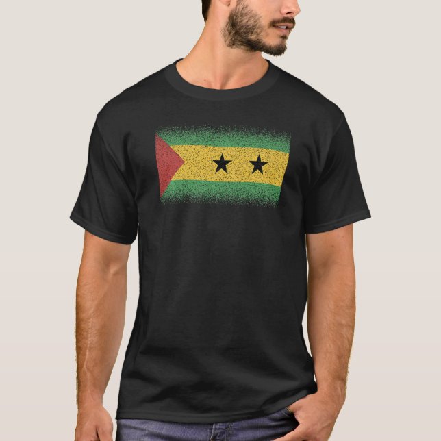 National Flag of Saint Thomas souvenir  for men wo T-Shirt (Front)