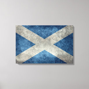 National flag of Scotland, Vintage version Canvas Print
