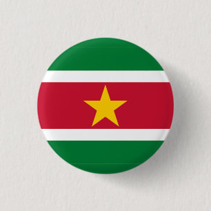 National flag of Suriname 1 Inch Round Button