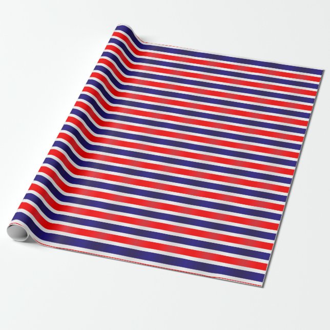 National Flag Of Thailand Wrapping Paper (Unrolled)