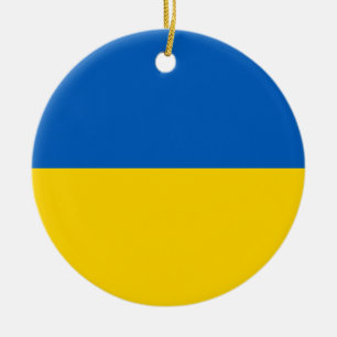 National Flag of Ukraine Ceramic Ornament