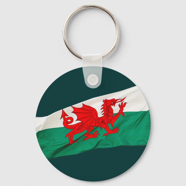 National Flag of Wales, The Red Dragon Patriotic Keychain (Front)