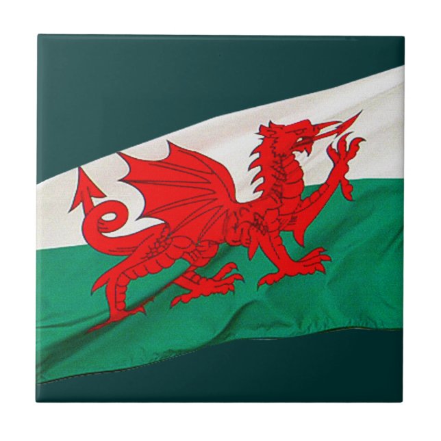 National Flag of Wales, The Red Dragon Patriotic Tile (Front)