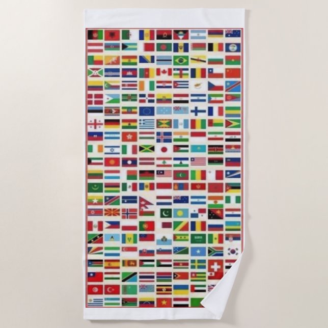 NATIONAL FLAGS BEACH TOWEL (Front)