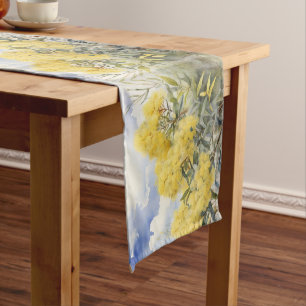 National Flower Australia Golden Wattle Long Table Runner