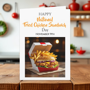 National Fried Chicken Sandwich Day Nov 9th Card