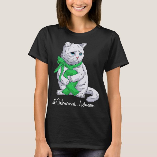 National Gastroparesis Awareness Month Green Ribbo T-Shirt (Front)
