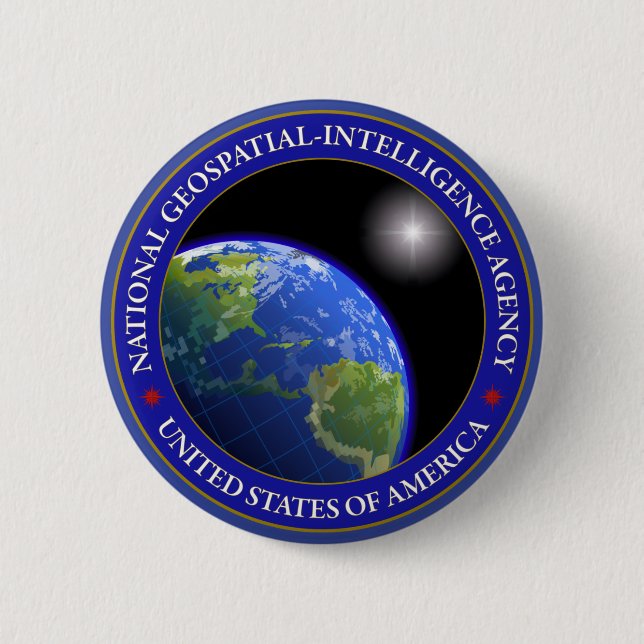 National Geospatial-Intelligence Agency 2 Inch Round Button (Front)