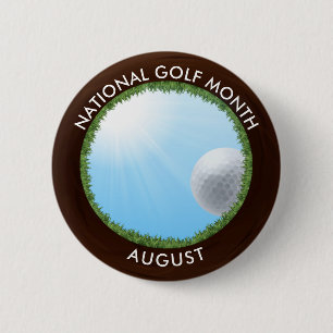 National Golf Month 2 Inch Round Button