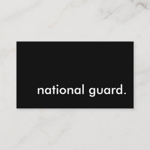 national guard. business card