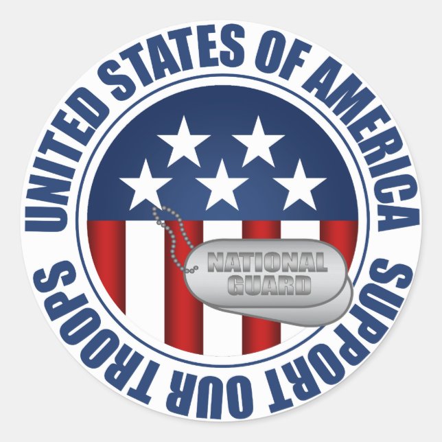 National Guard Classic Round Sticker (Front)
