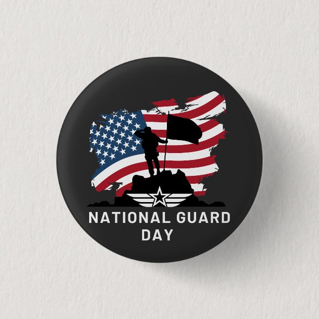 National Guard Day 1 Inch Round Button (Front)