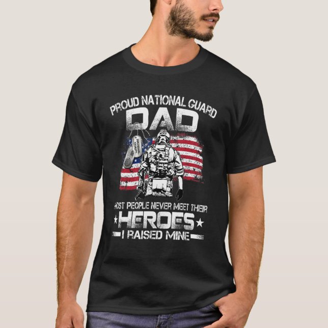 National Guard Graduation Proud National Guard Dad T-Shirt (Front)