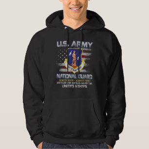 National Guard Veteran Always Ready Military Flag  Hoodie