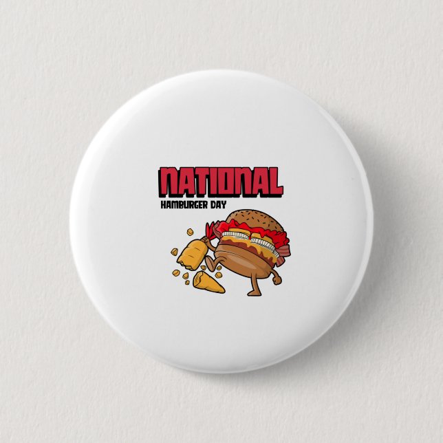 National Hamburger Day 2 Inch Round Button (Front)
