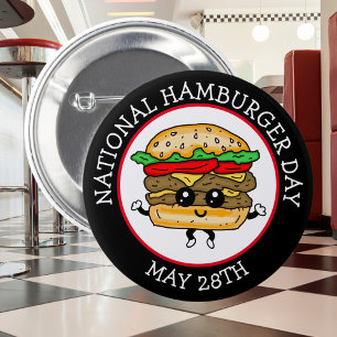 National Hamburger Day May 28th 2 Inch Round Button