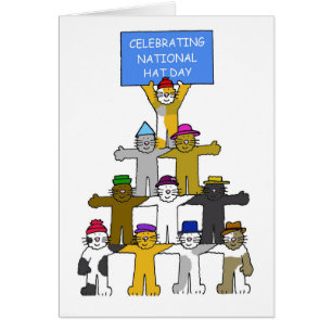 National Hat Day January 15th Cartoon Cats