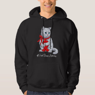 National Heart Disease Awareness Month Red Ribbon Hoodie