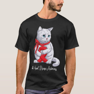 National Heart Disease Awareness Month Red Ribbon T-Shirt