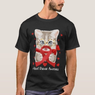 National Heart Disease Awareness Month Red Ribbon T-Shirt