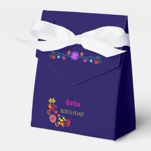 National Hispanic Heritage Birthday Colourful Flor Favor Box