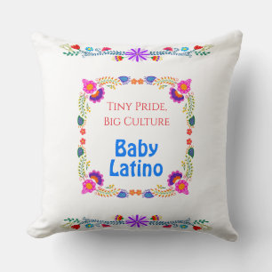 National Hispanic Heritage Colourful Floral Throw Pillow