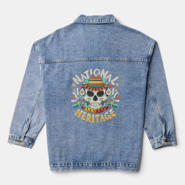NATIONAL HISPANIC HERITAGE  DENIM JACKET (Back)