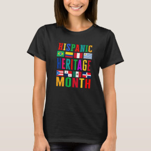National Hispanic Heritage Month All Countries USA T-Shirt