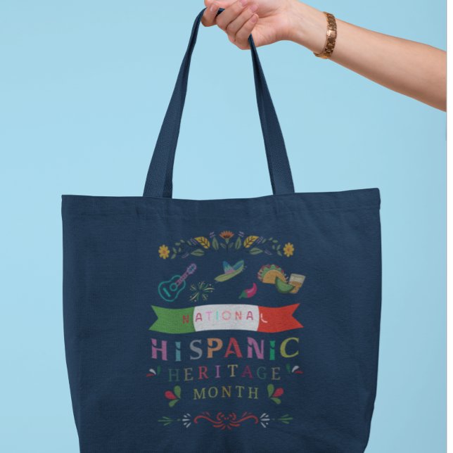 NATIONAL HISPANIC HERITAGE MONTH DESIGN TOTE BAG (Creator Uploaded)