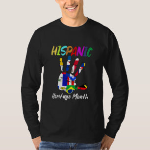 National Hispanic Heritage Month Hand All Countrie T-Shirt