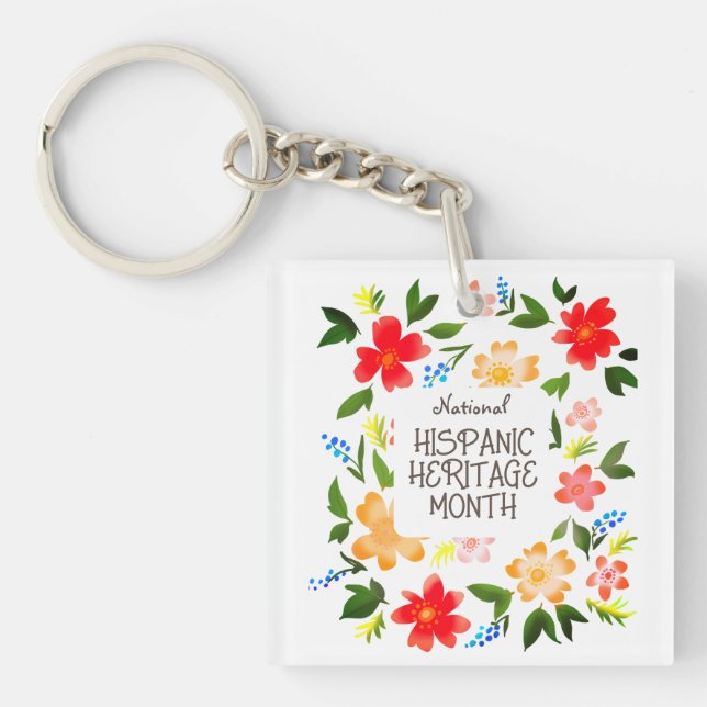 National HISPANIC HERITAGE MONTH Keychain (Front)