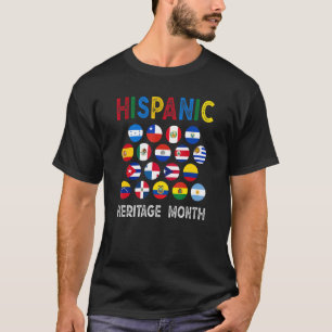 National Hispanic Heritage Month Latin Countries F T-Shirt