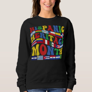 National Hispanic Heritage Month Latin Flags Messy Sweatshirt