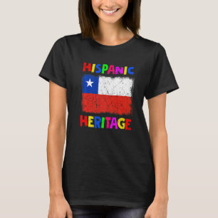 National Hispanic Heritage Month Latina Chile Flag T-Shirt
