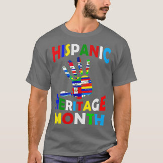 National Hispanic Heritage Month Latino All Countr T-Shirt