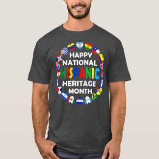 National Hispanic Heritage Month Latino All Countr T-Shirt