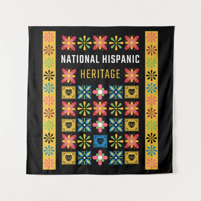 National Hispanic Heritage Month – Latino Graphic  Tapestry (Front)