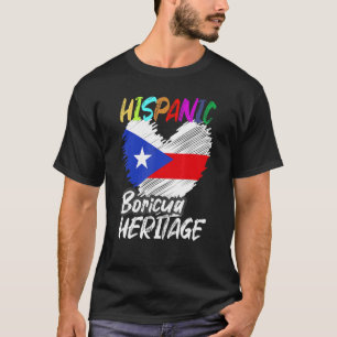 National Hispanic Heritage Month Puerto Rico Flag T-Shirt