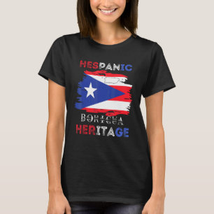 National Hispanic Heritage Month Puerto Rico Flag  T-Shirt