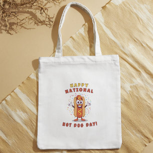 National Hot Dog Day Reusable Tote Bag